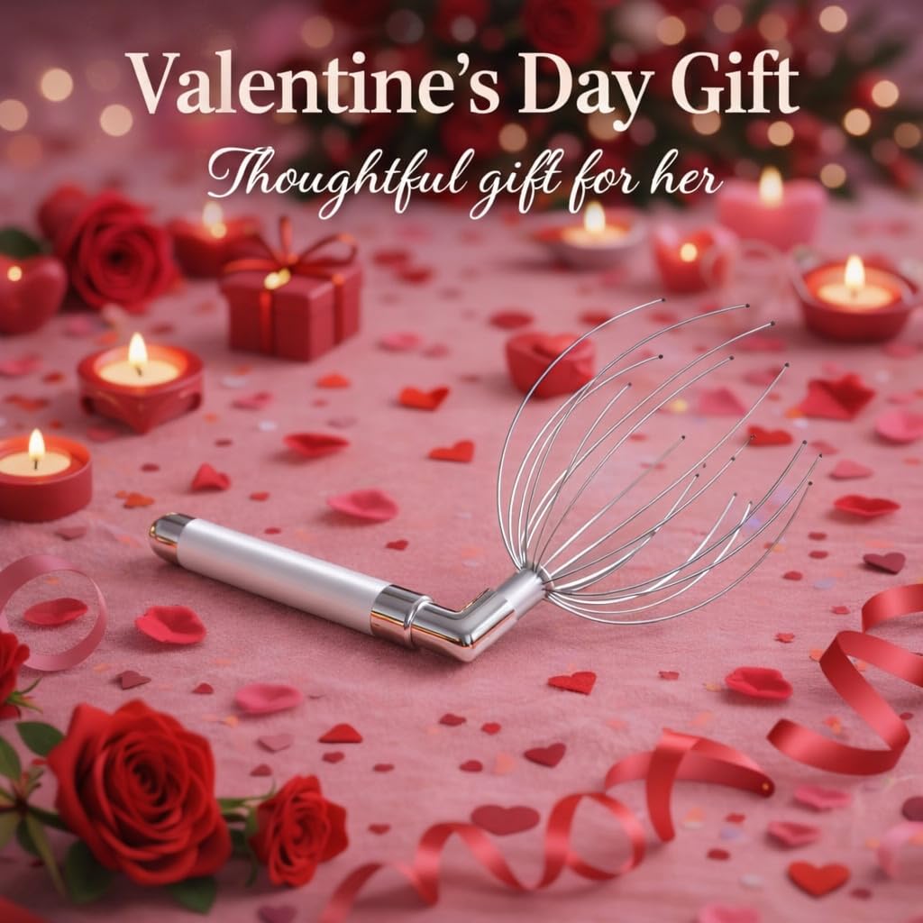 Winyoung head massager offers an ergonomic feel that reduces strain during self-massage.