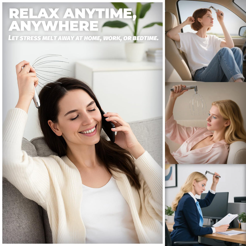 Winyoung head massager built with a sturdy metal frame and lightweight design.