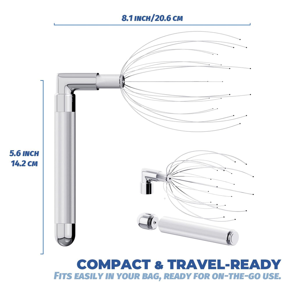 Winyoung head massager is compact and travel-friendly for on-the-go relaxation.