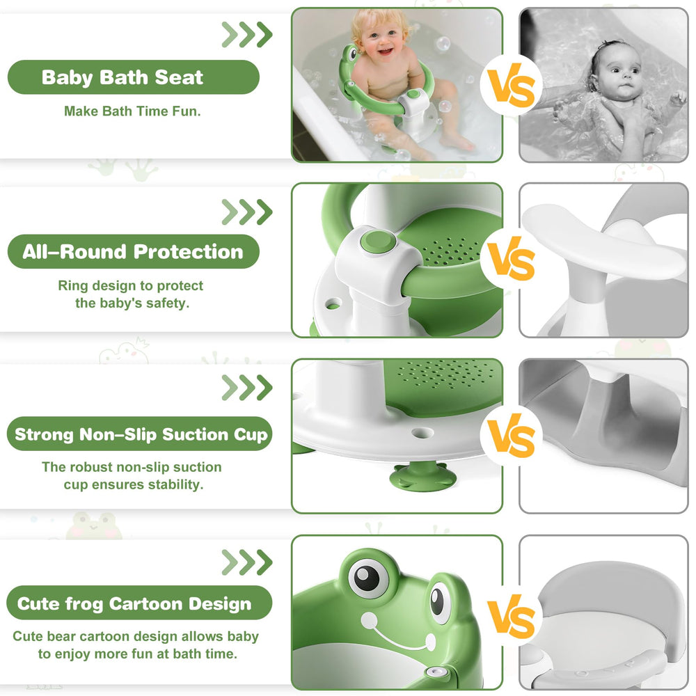 wiqins baby bath seat ergonomic design supports head and back
