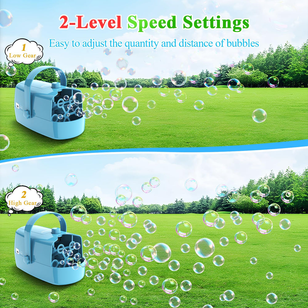 Wisdomlit Bubble Machine features a 330 ml tank for longer bubble sessions