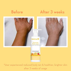 WishCare Sunscreen Body Lotion pump dispenser enables easy, even application