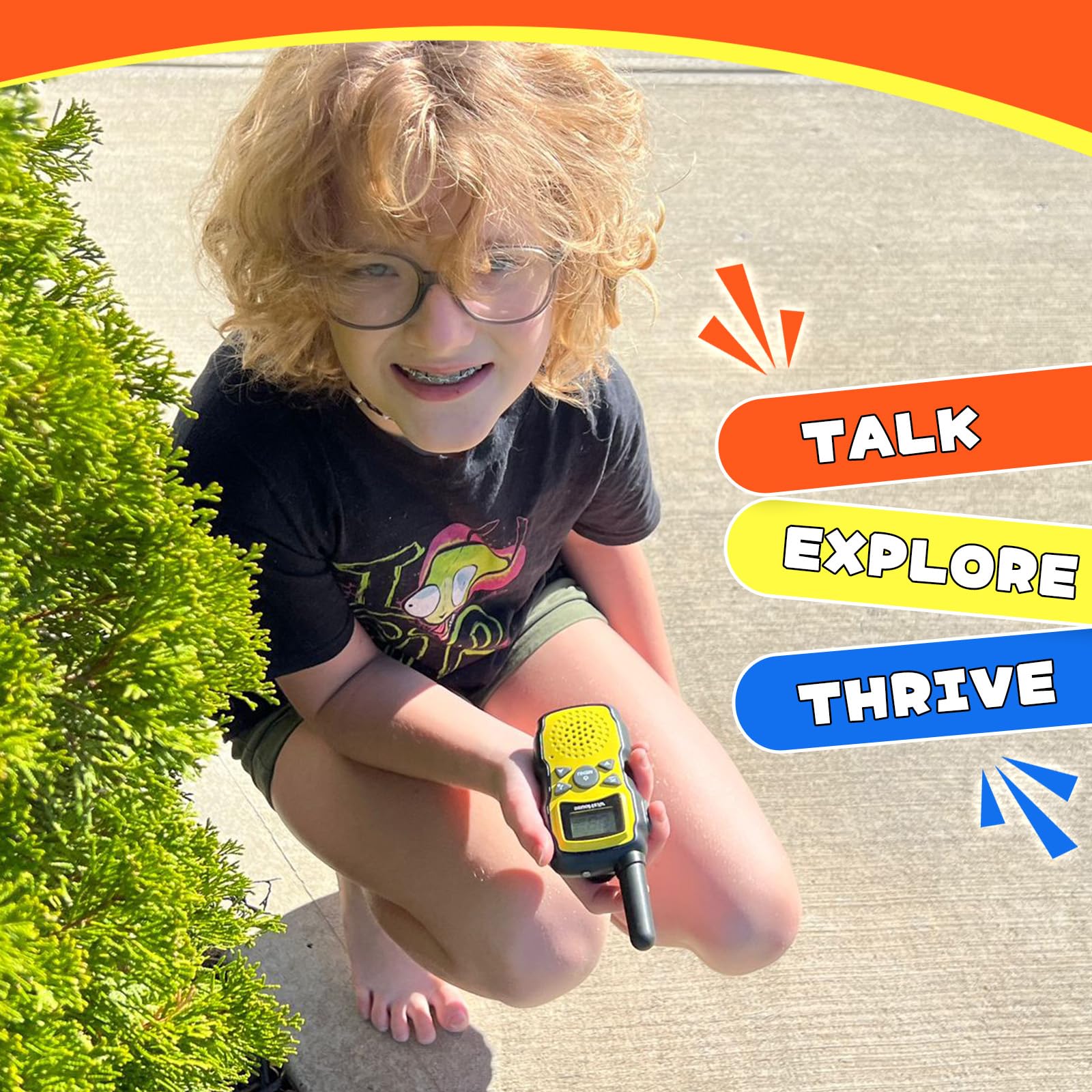 Wishouse Walkie Talkie kids 4-pack outdoors play scene for family fun