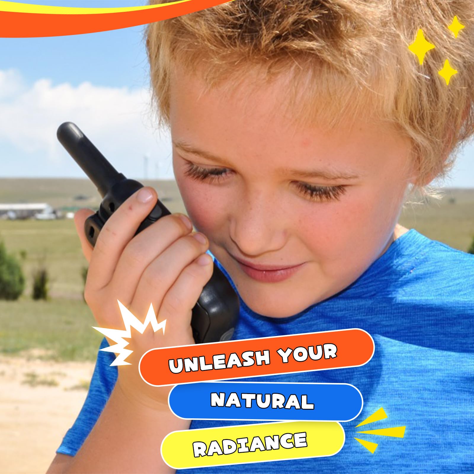 Wishouse Walkie Talkie kids 4-pack volume control for comfortable conversations