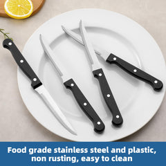 Wiskema high-carbon stainless steel blades resist rust for lasting sharpness.