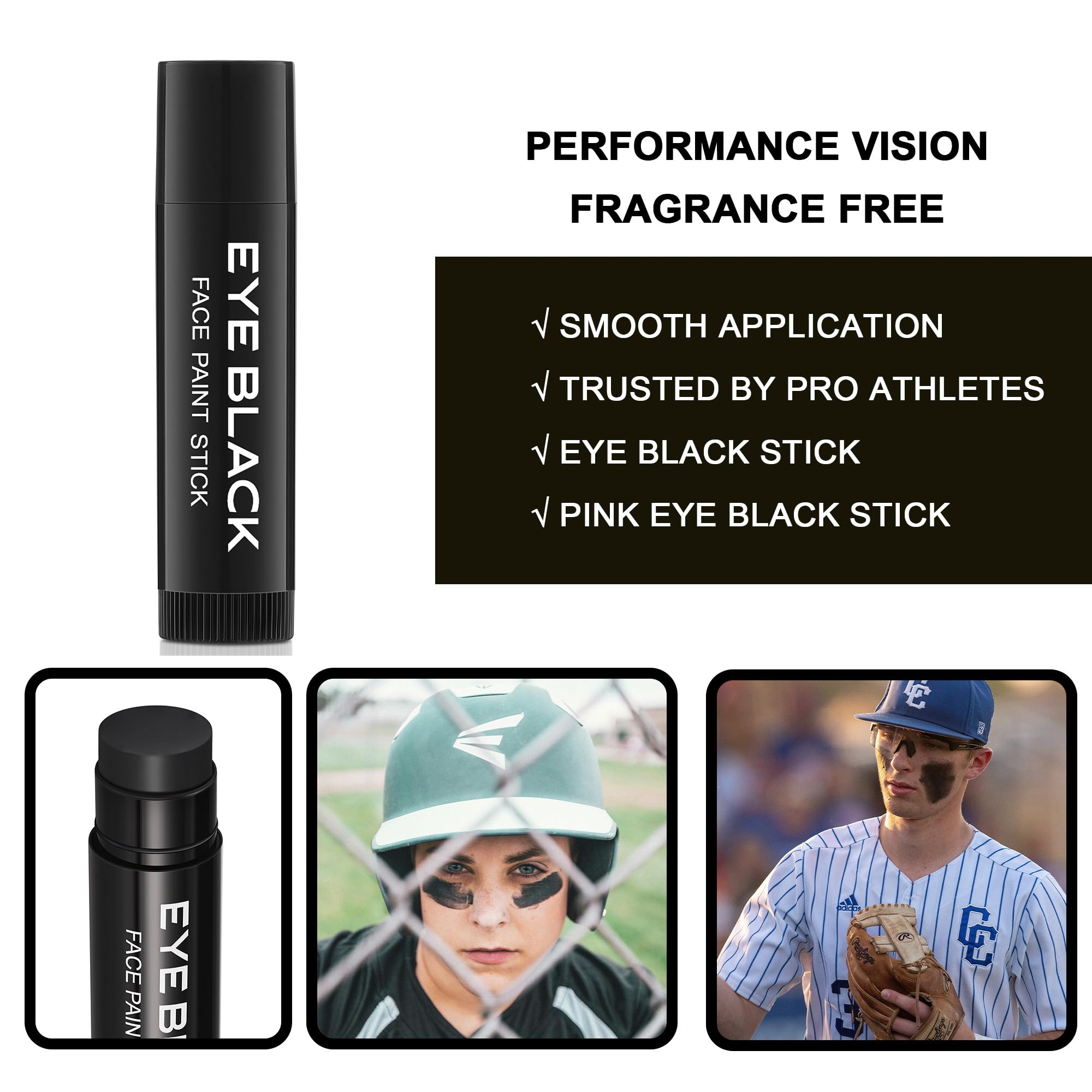Wismee Eye Black Stick team colors option helps build on-field identity.