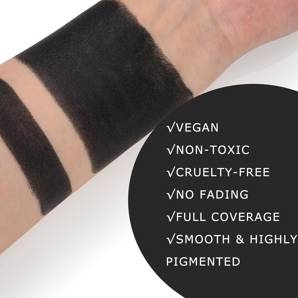 Wismee Eye Black Stick upper-cheek application for a clean, defined look.