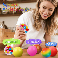 WISYME flour squeeze ball rose-red supports mindful squeezing and desk calm.
