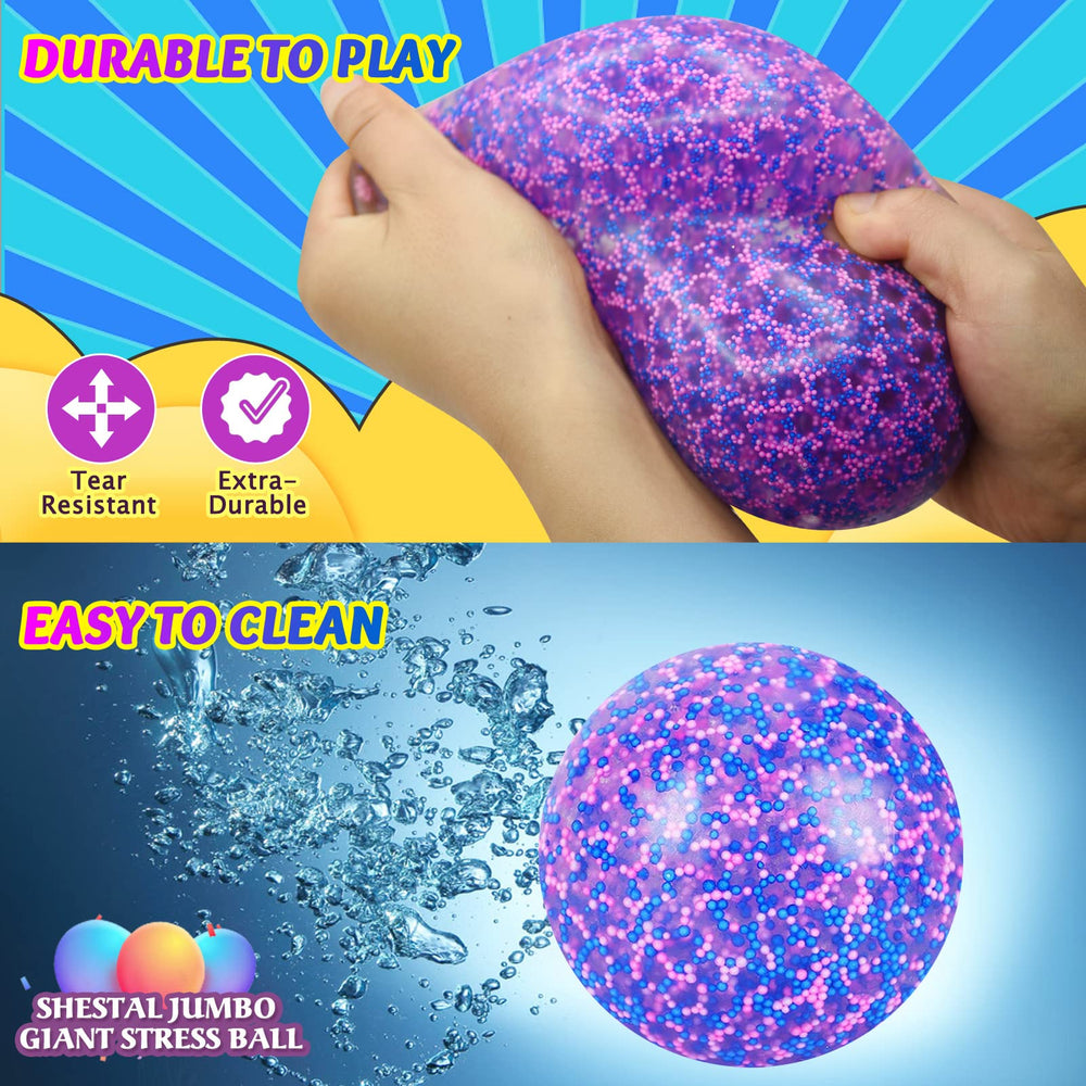 WISYME giant stress ball being gripped to relieve daily stress.