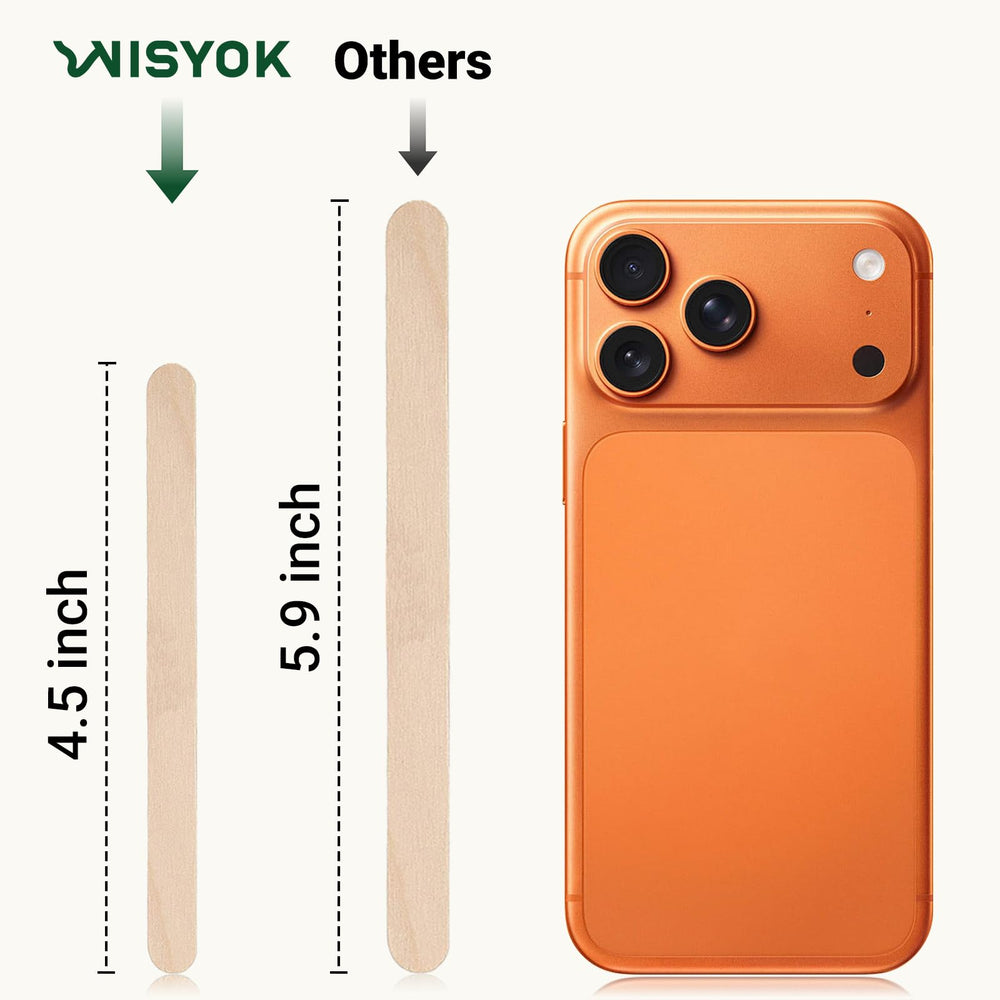 WISYOK sticks with rounded edges for safe crafting for children.