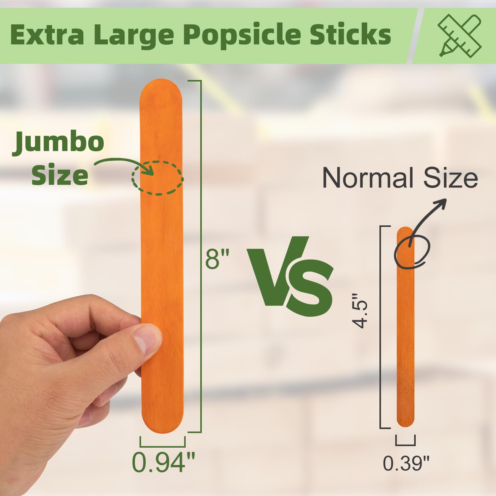 WISYOK rainbow popsicle sticks pack ideal for classroom crafts