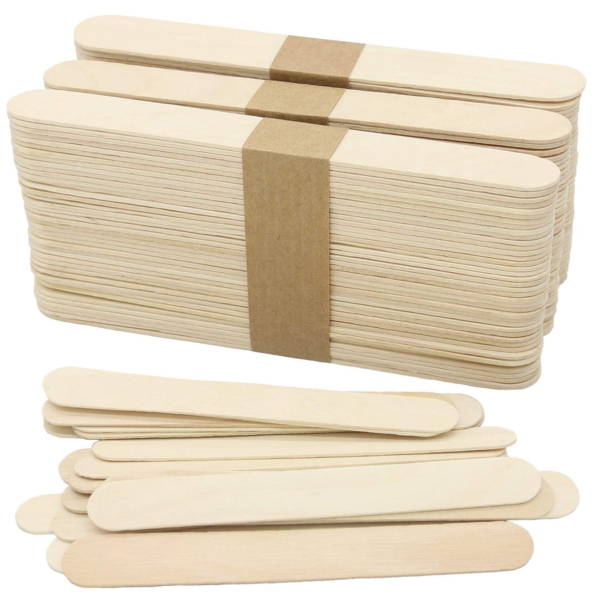 WISYOK 5.9 inch natural birch craft sticks with smooth surface for painting and crafts