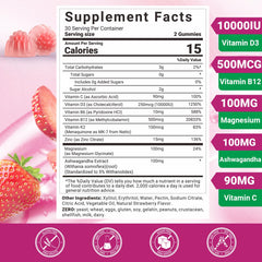 Wiszeen D3 B12 gummies pour for daily energy