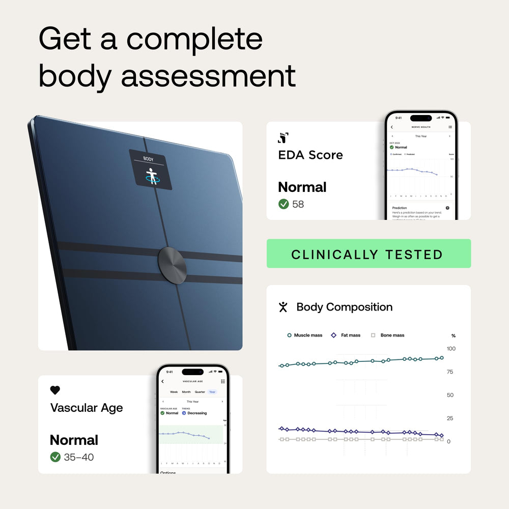 Withings Body Comp app syncing data for progress tracking on phone