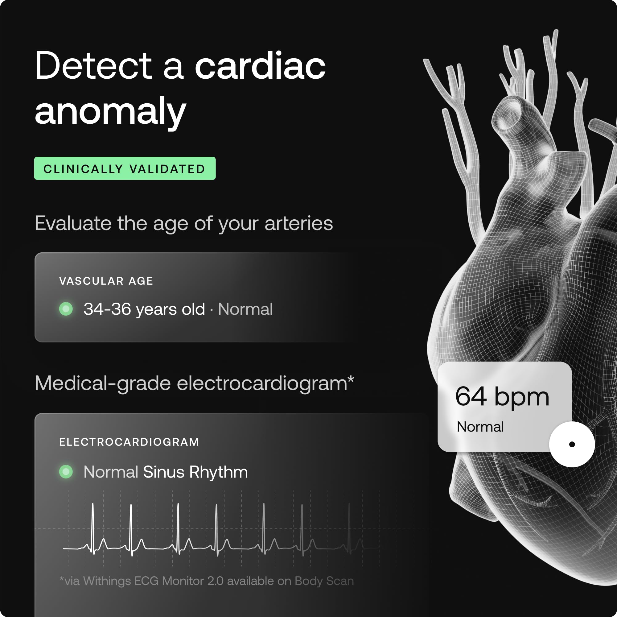 Withings Body Scan EDA score screen providing daily stress insights
