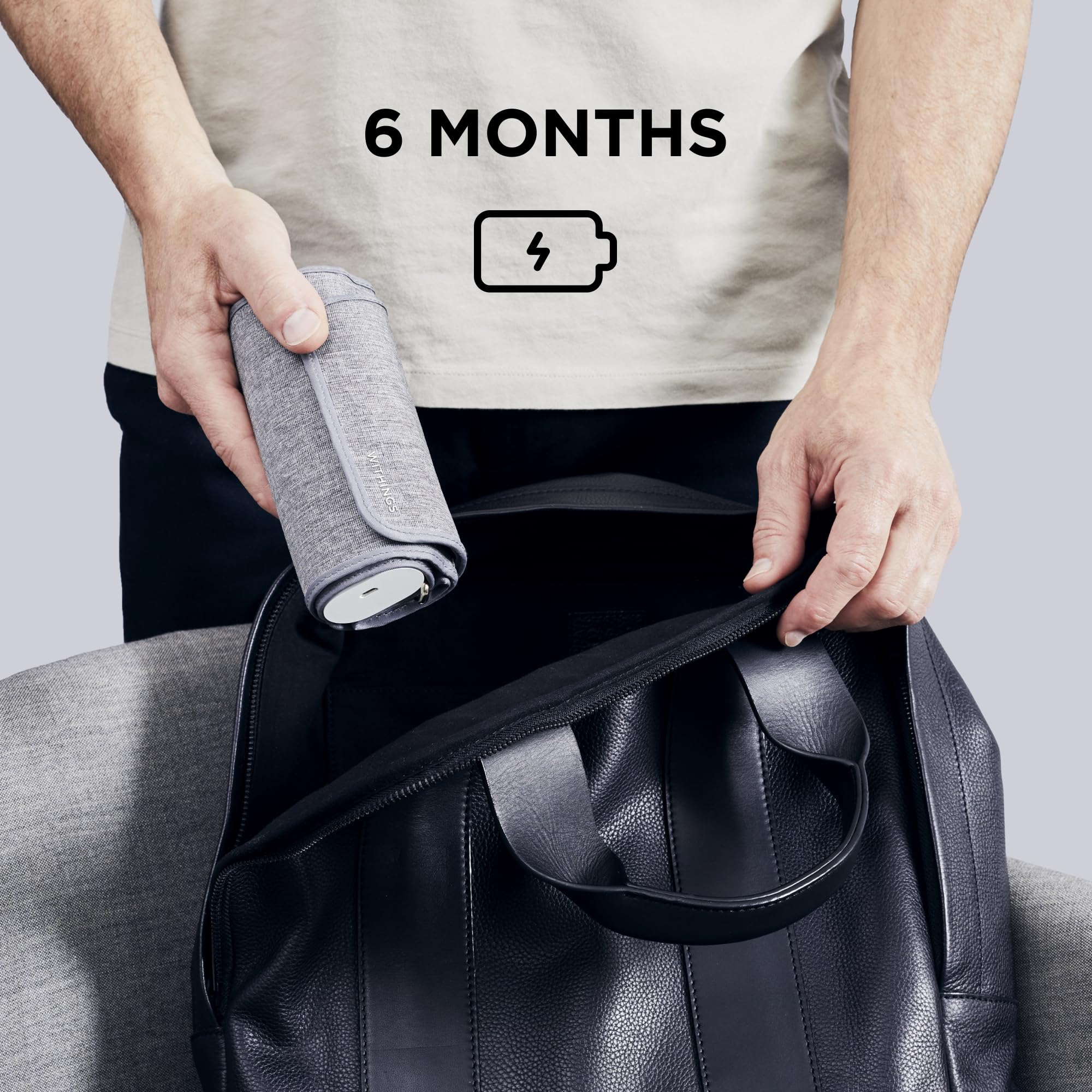 Withings BPM Connect Bluetooth sync with Health Mate for data updates.