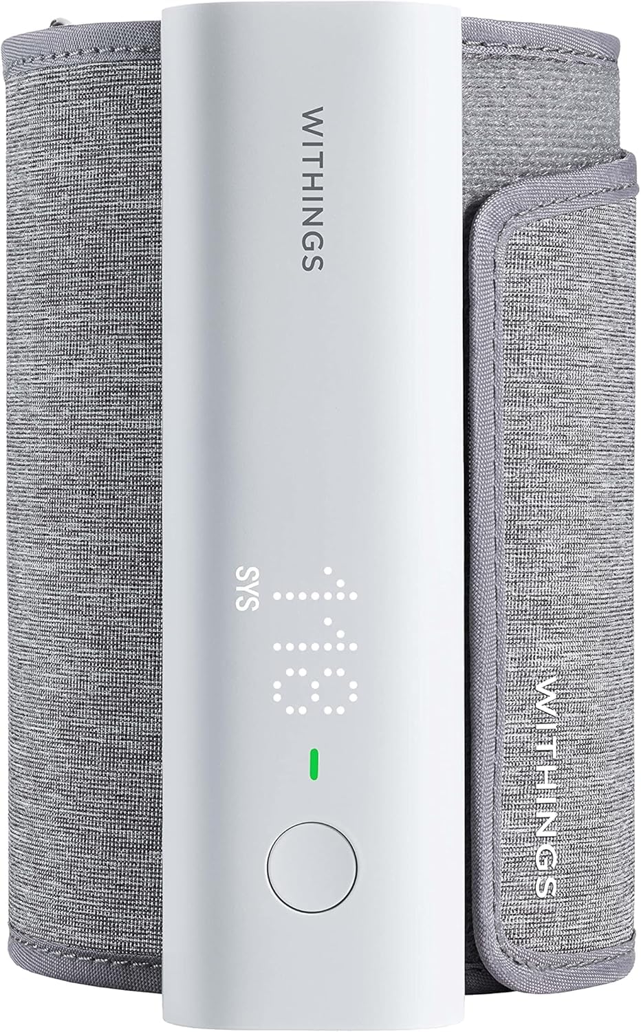 Withings BPM Connect display with color-coded feedback for quick reading.