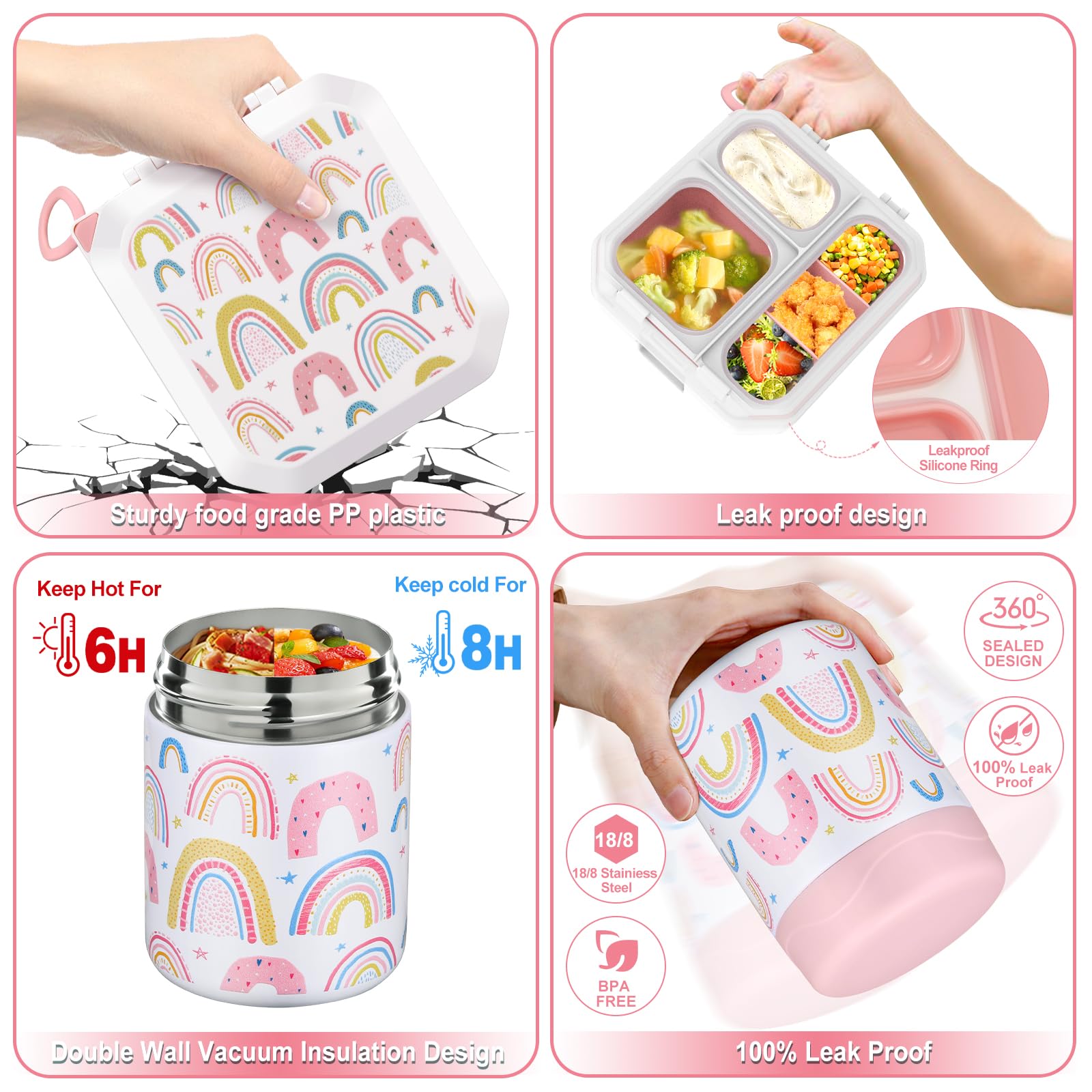 wiwens 12oz hot food jar with vacuum insulation keeps meals warm