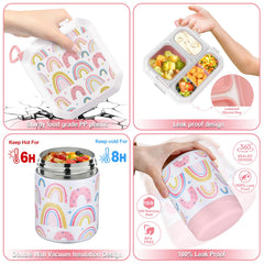 wiwens 12oz hot food jar with vacuum insulation keeps meals warm