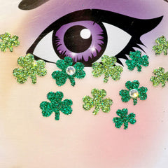 WIWUFUE glitter shamrock body sticker for arms and shoulders