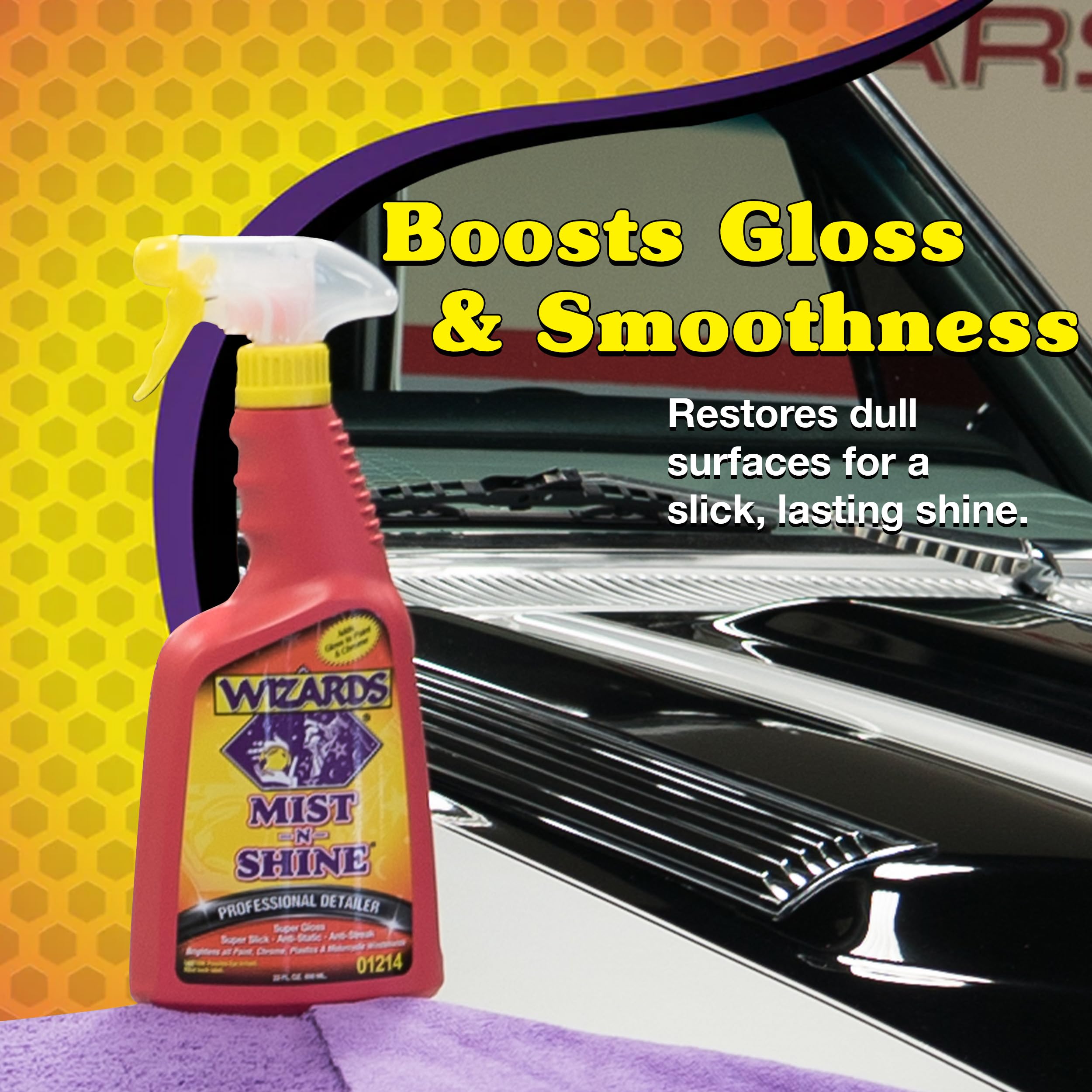 Wizards Mist-N-Shine detailing painted surfaces for a just-waxed look.