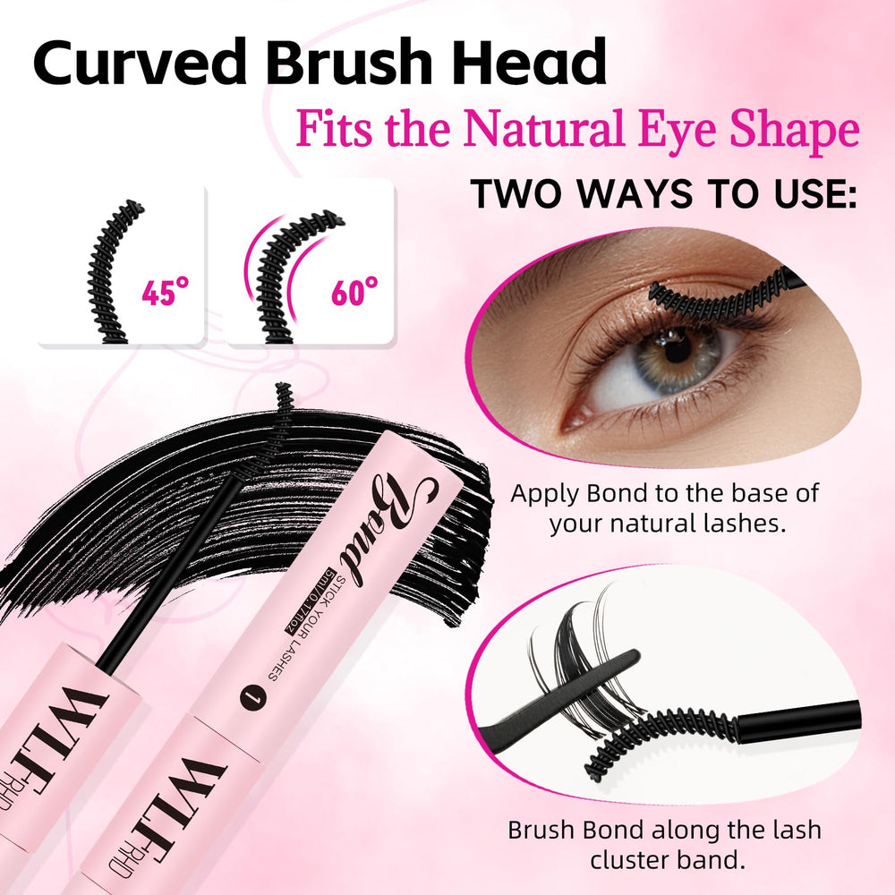 WLFRHD lash glue remover with spiral brush for quick, gentle removal