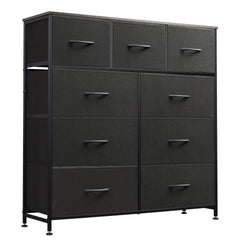 WLIVE 9-drawer dresser front view for organized bedroom storage.