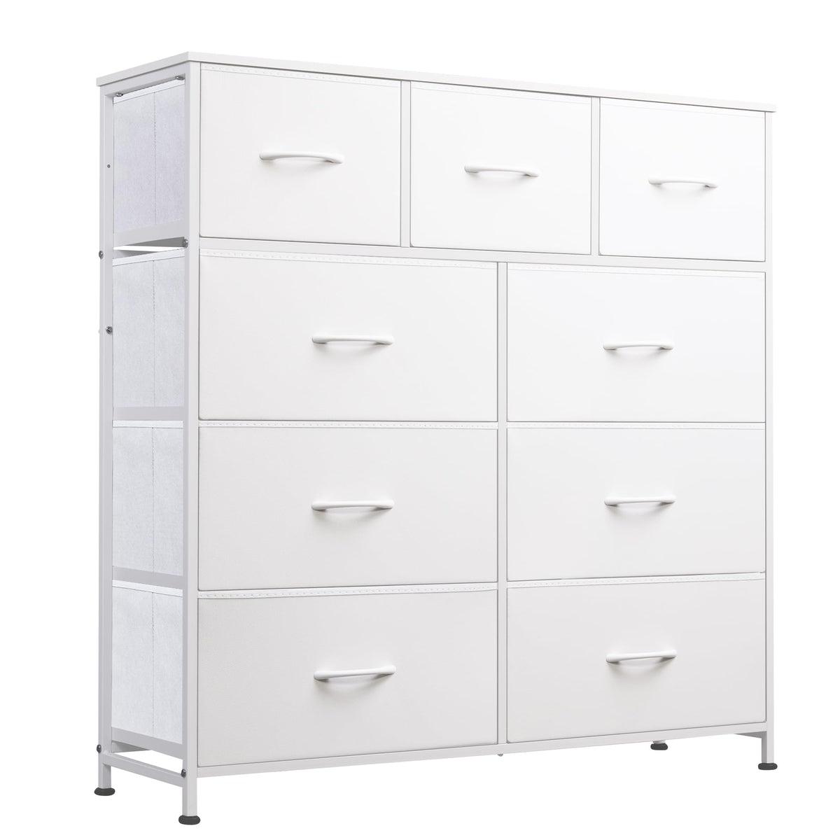 WLIVE 9-Drawer Dresser with wood top, ideal for organized bedroom storage.