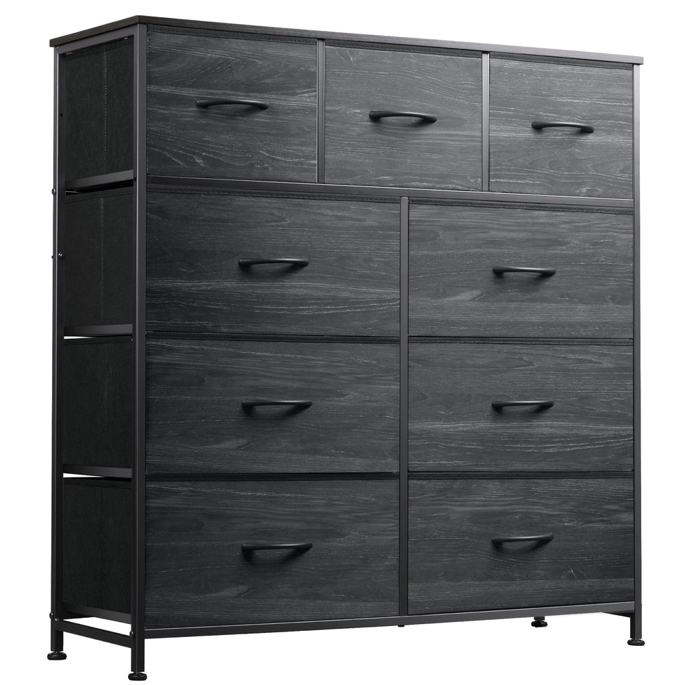 WLIVE 9-drawer dresser wood top close-up showing sturdy surface for lamps and daily items