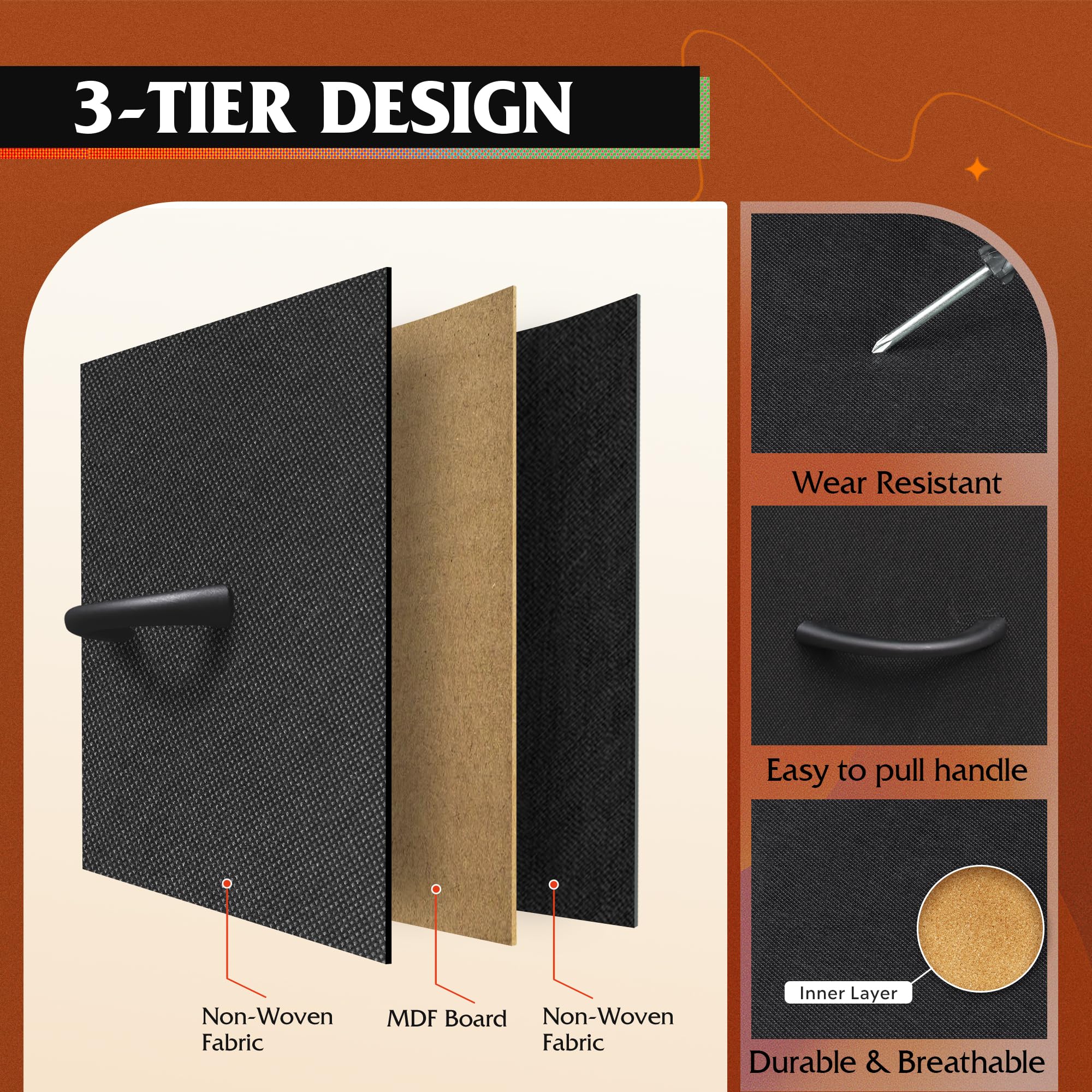 WLIVE adjustable feet protect floors and level the unit