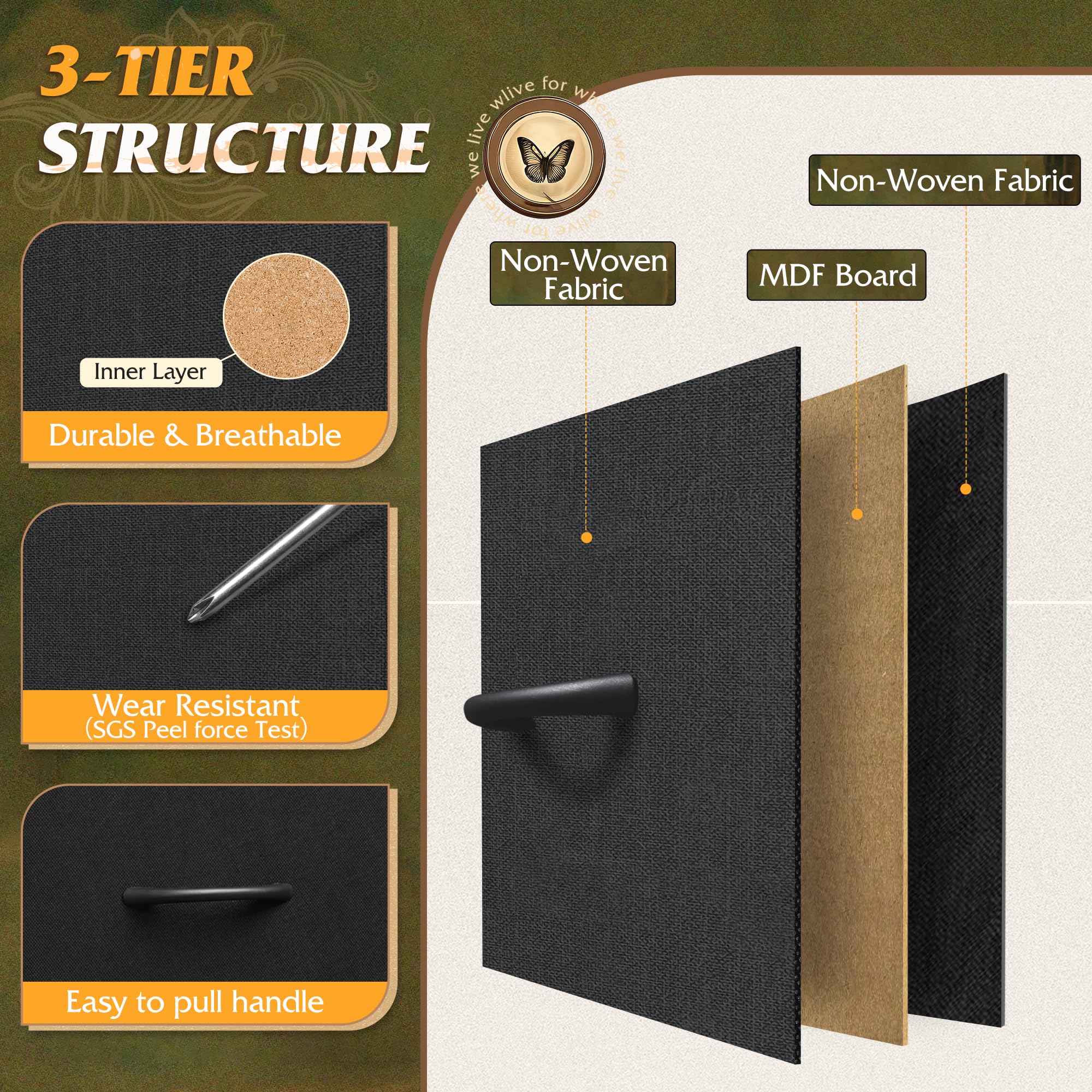 WLIVE drawer smooth slide track enables effortless daily use