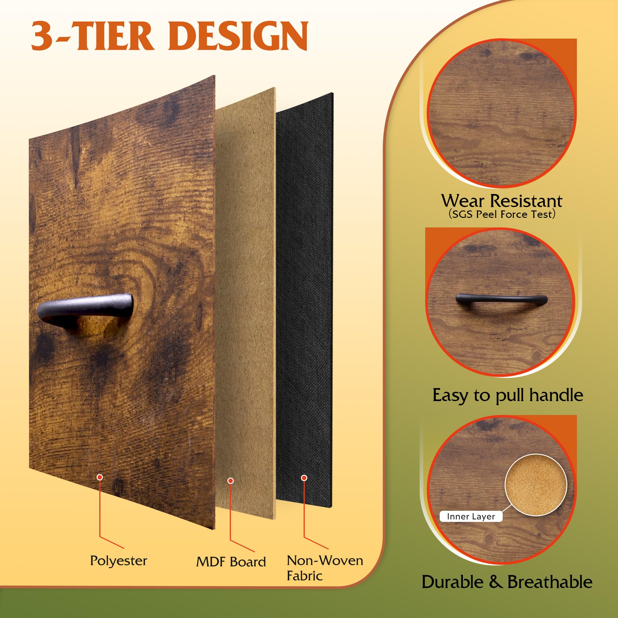 WLIVE dresser includes hardware for simple, fast assembly.