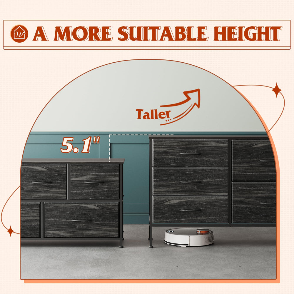 WLIVE dresser assembly process with included hardware and clear instructions.