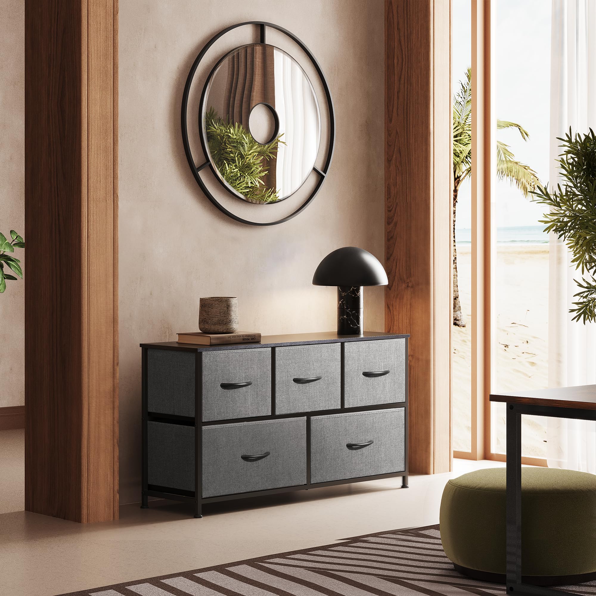 WLIVE dresser bedroom-ready scene shows versatile living space