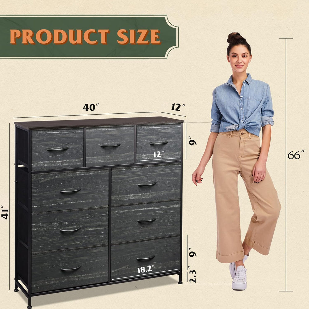 WLIVE dresser in a bedroom setup demonstrating easy access to daily essentials