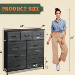 WLIVE dresser in a bedroom setup demonstrating easy access to daily essentials