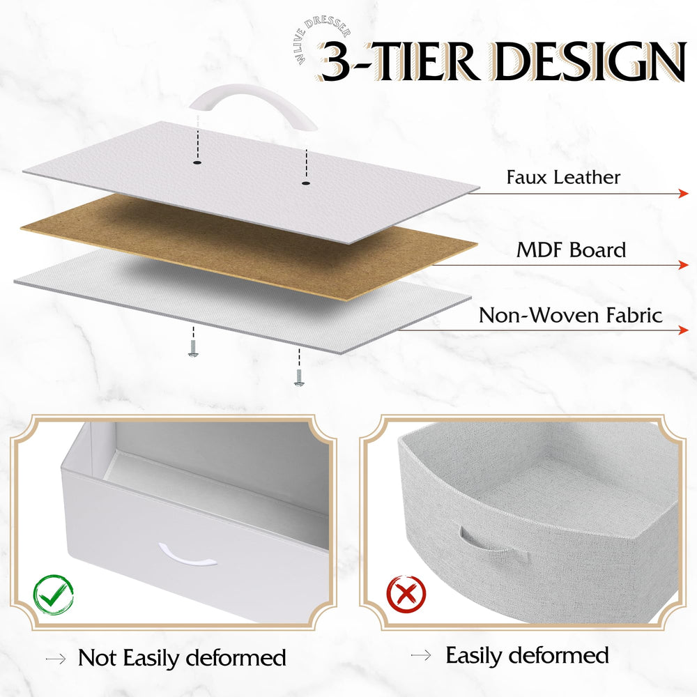 WLIVE dresser dimensions: 15.7 by 11.8 by 38.1 inches.