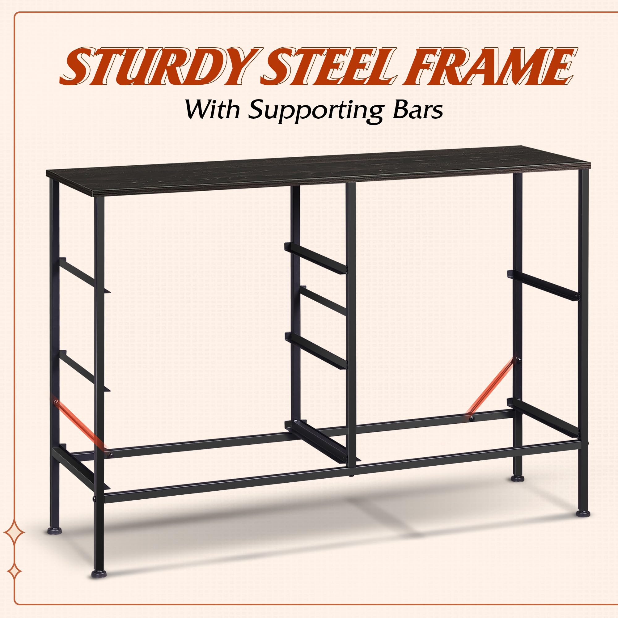 WLIVE dresser with steel frame and stable legs for durability.