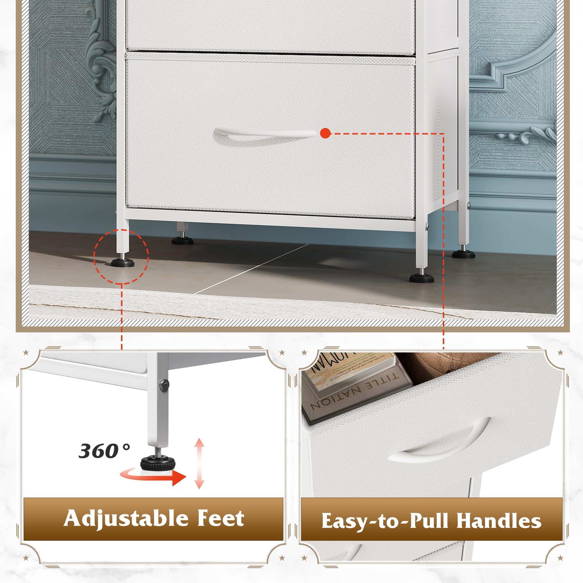 WLIVE dresser easy-assembly with included hardware for quick setup.