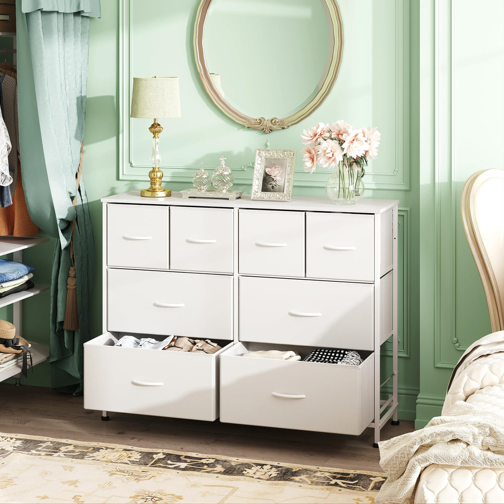 WLIVE dresser easy-pull handles enable smooth, quiet drawer operation.