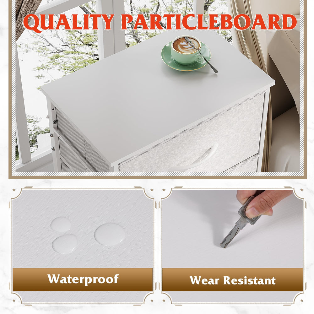 WLIVE fabric drawer closeup highlights easy pull handle.