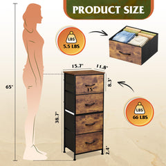 WLIVE fabric drawers offer easy cleaning and organized clothing.