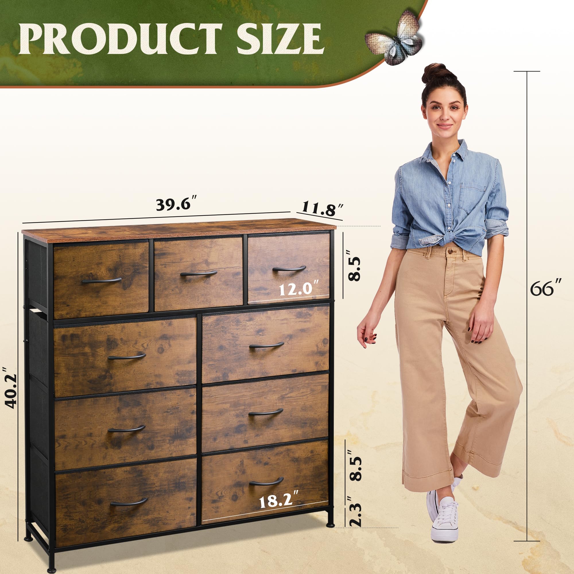 WLIVE sturdy steel frame provides durable, stable daily storage.