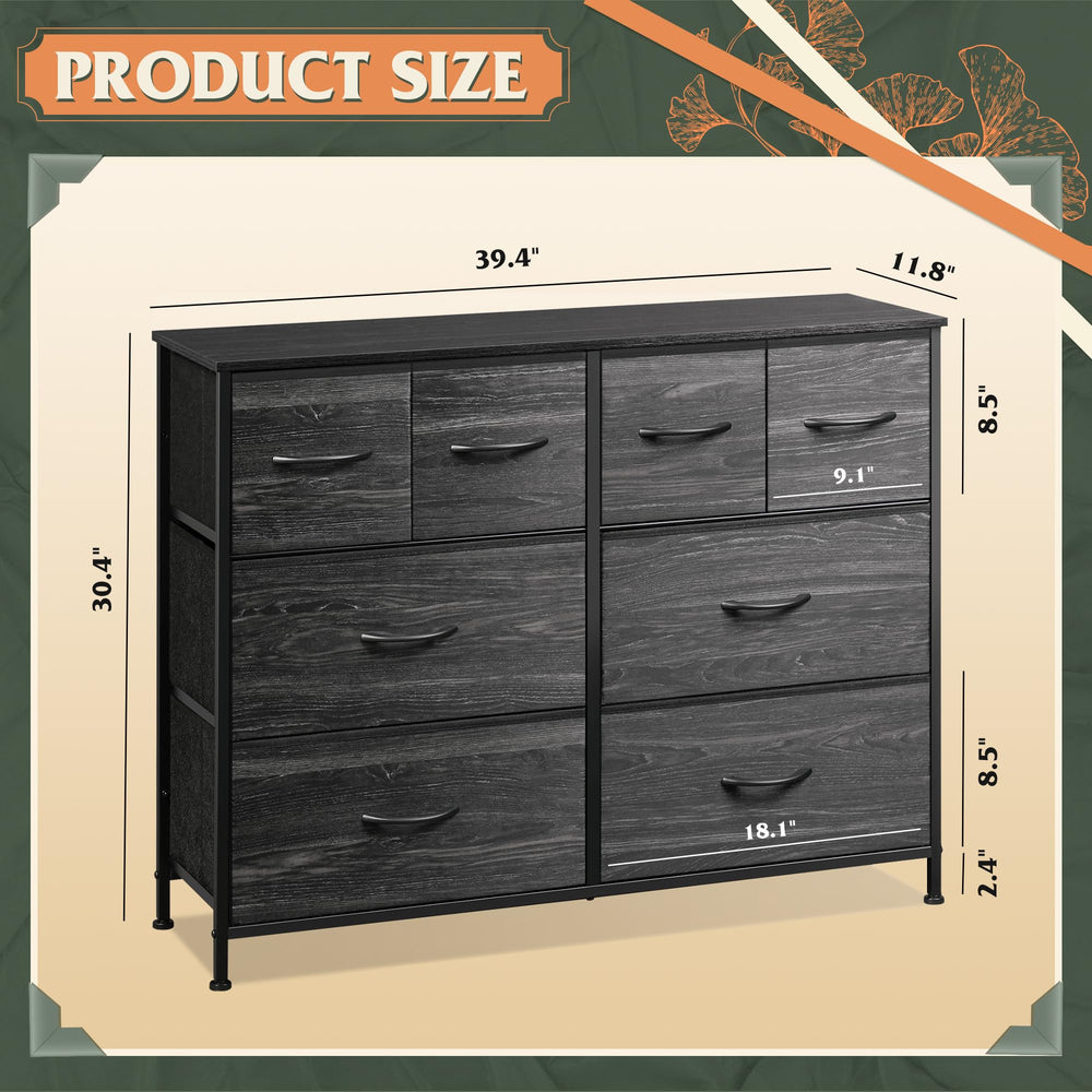 Sturdy WLIVE dresser frame in steel for lasting durability.