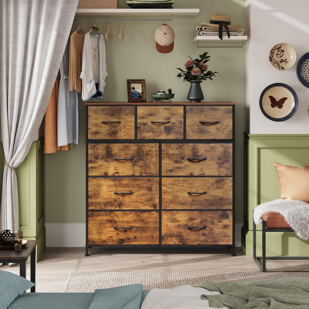 WLIVE wood top detail adds warm surface for lamps and decor.