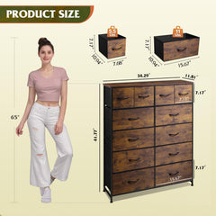 WLIVE dresser wood top detail showing sturdy surface for decor