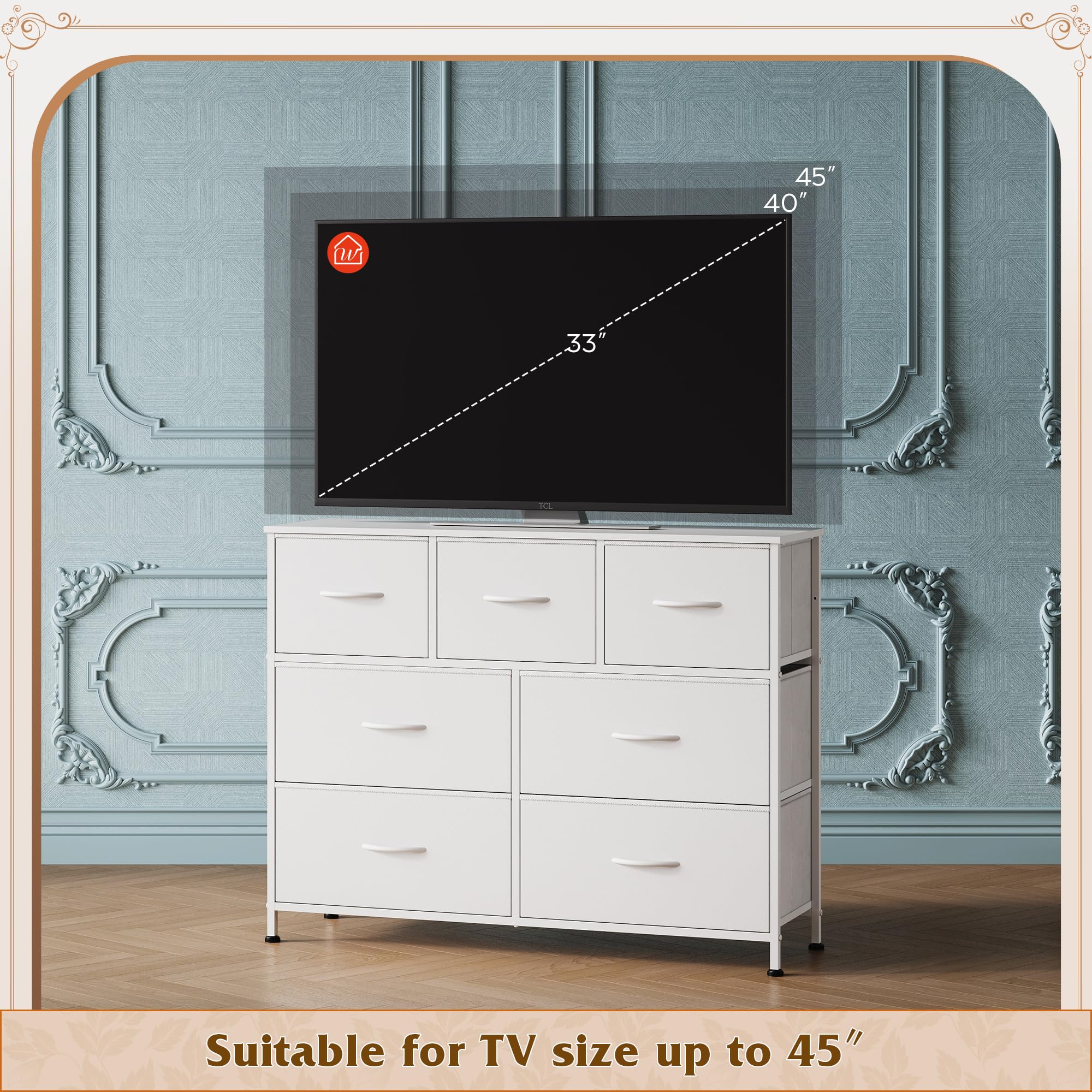 WLIVE smooth pull handles enable easy drawer access.