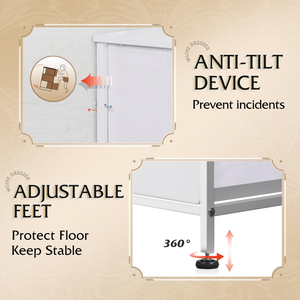 WLIVE fabric dresser anti-tip clip enhances home safety