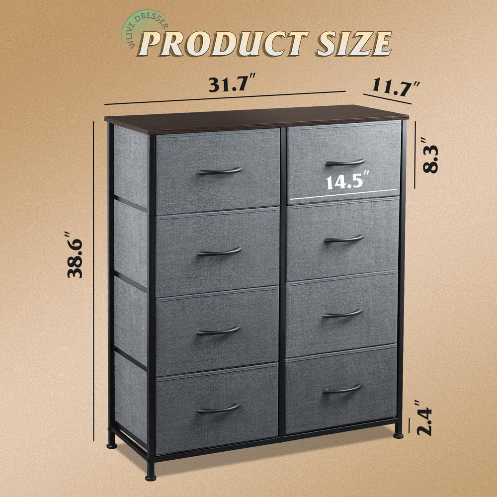 WLIVE anti-tipping accessories keep the dresser stable in busy spaces.