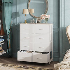 WLIVE fabric dresser drawer-slides closeup—smooth operation